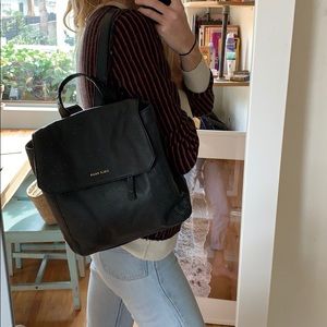 New Cole Haan black leather backpack.